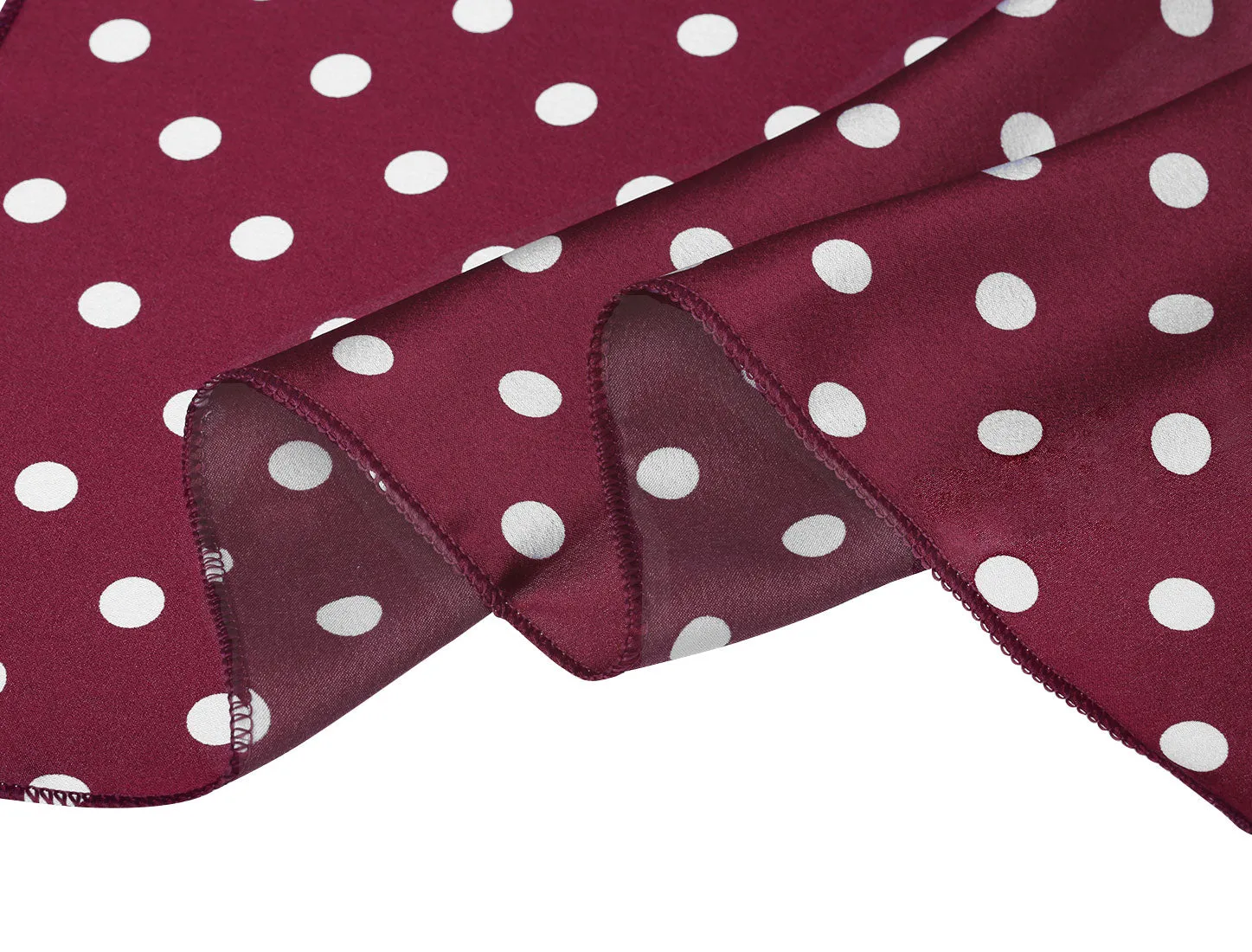 Retro Polka Dots Square Scarf Head Neck Scarves Kerchief Neckerchief