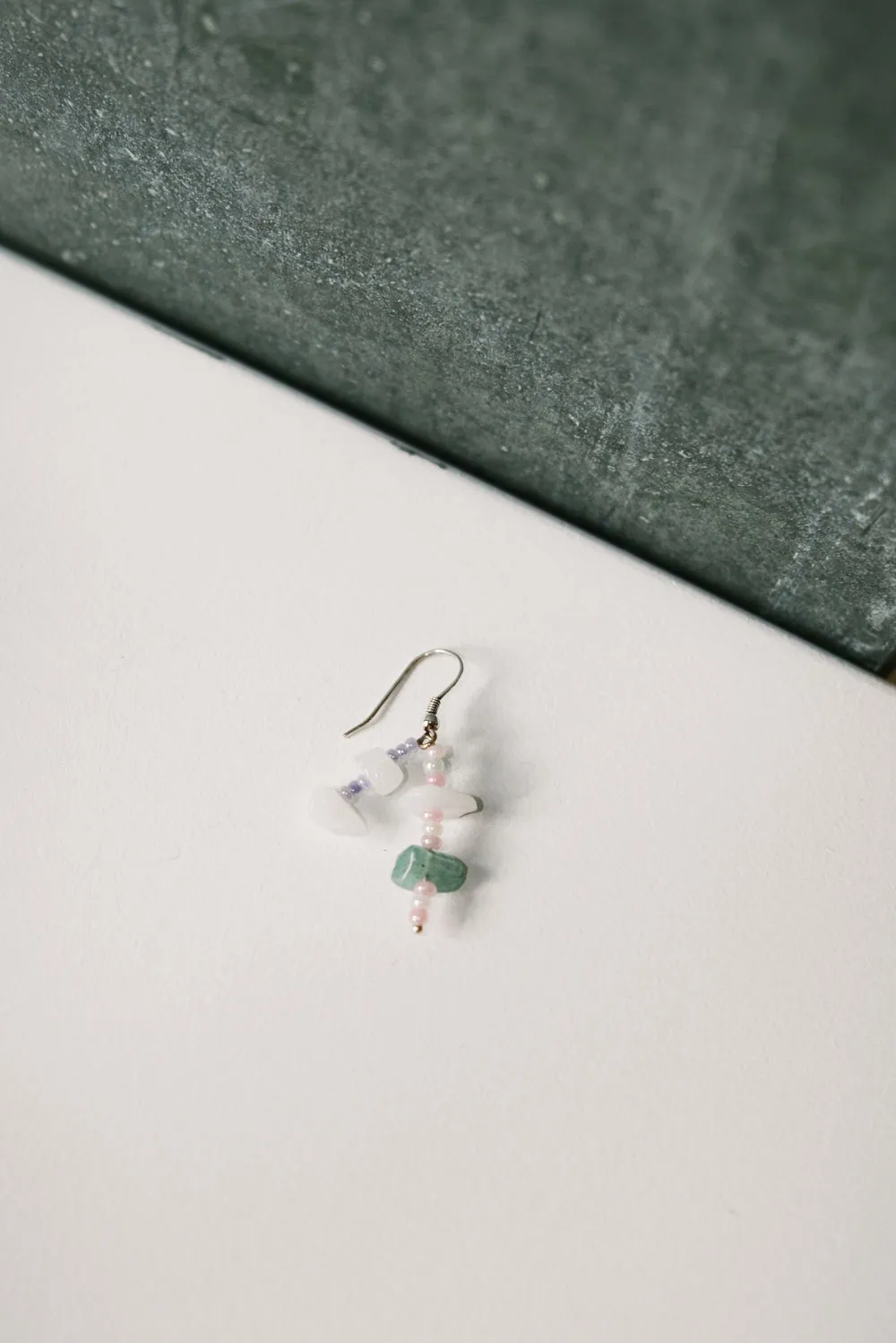 single earring - colorful beads