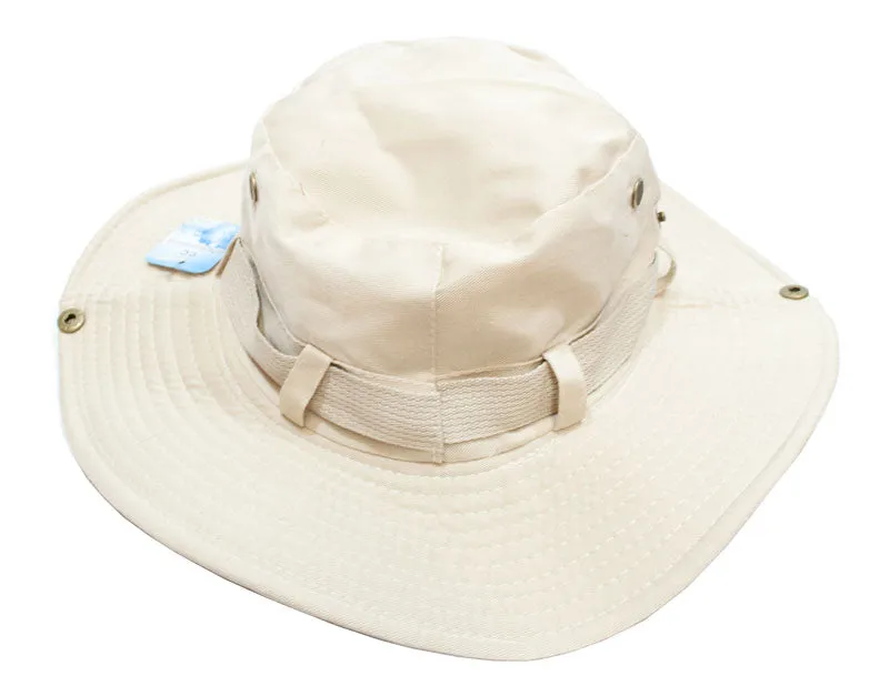 Solid Color Bucket Hat with Flap Neck Cover