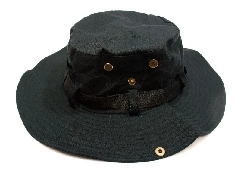 Solid Color Bucket Hat with Flap Neck Cover