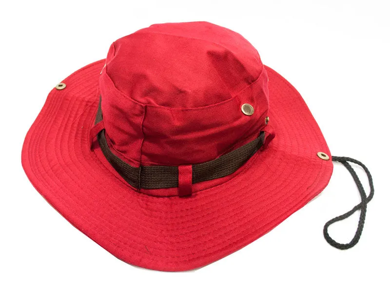 Solid Color Bucket Hat with Flap Neck Cover