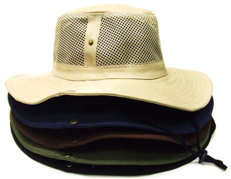 Solid Color Mesh Boonie Hats