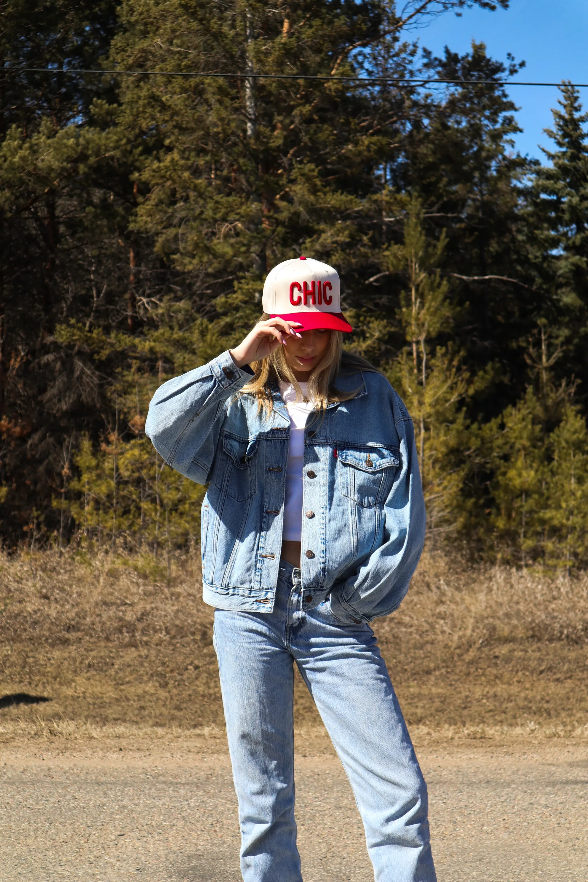 The CHIC Bella Trucker Hat | Red