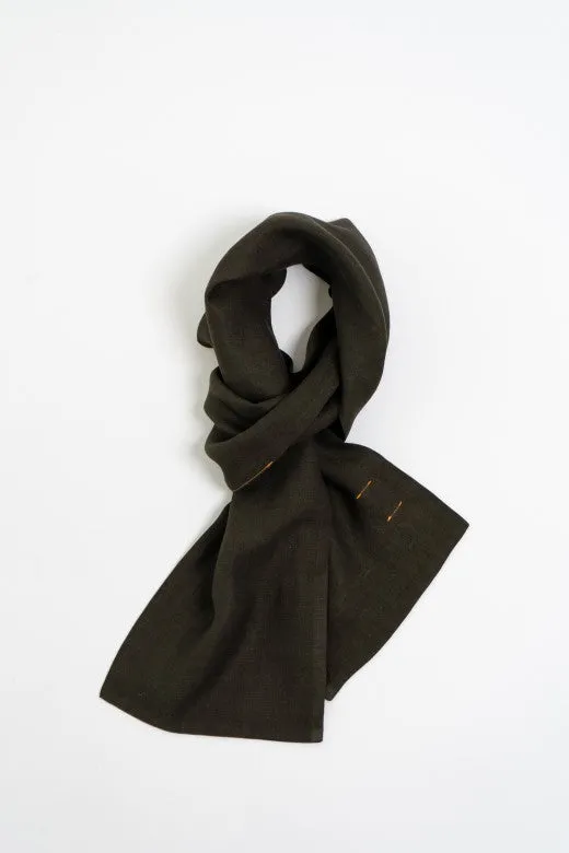 The STABLE Irish Linen Scarf - Peat Green