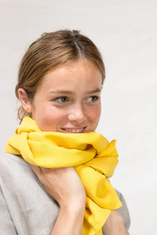 The STABLE Irish Linen Scarf - Sun Yellow