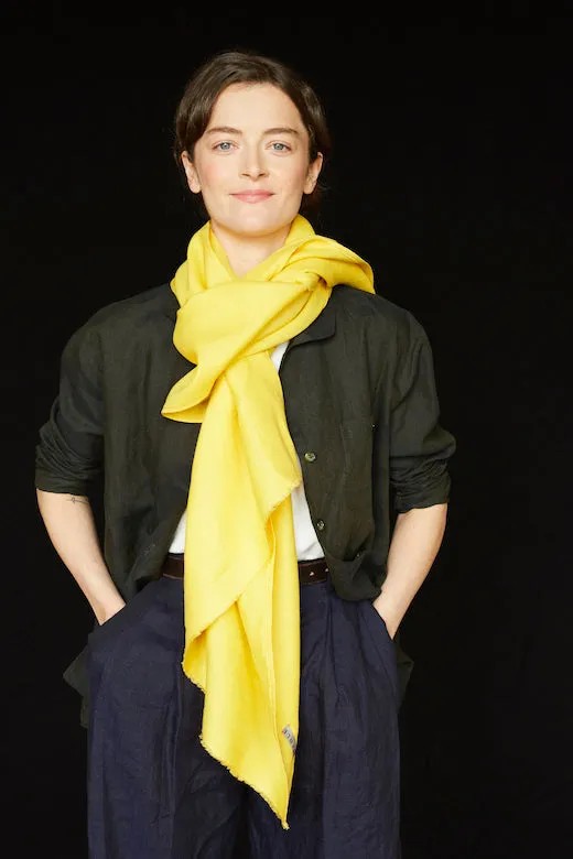 The STABLE Irish Linen Scarf - Sun Yellow