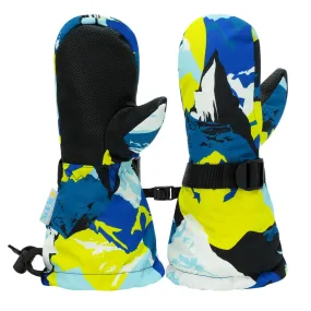 Toasty-Dry Waterproof Snow Mitten: Neon Peaks