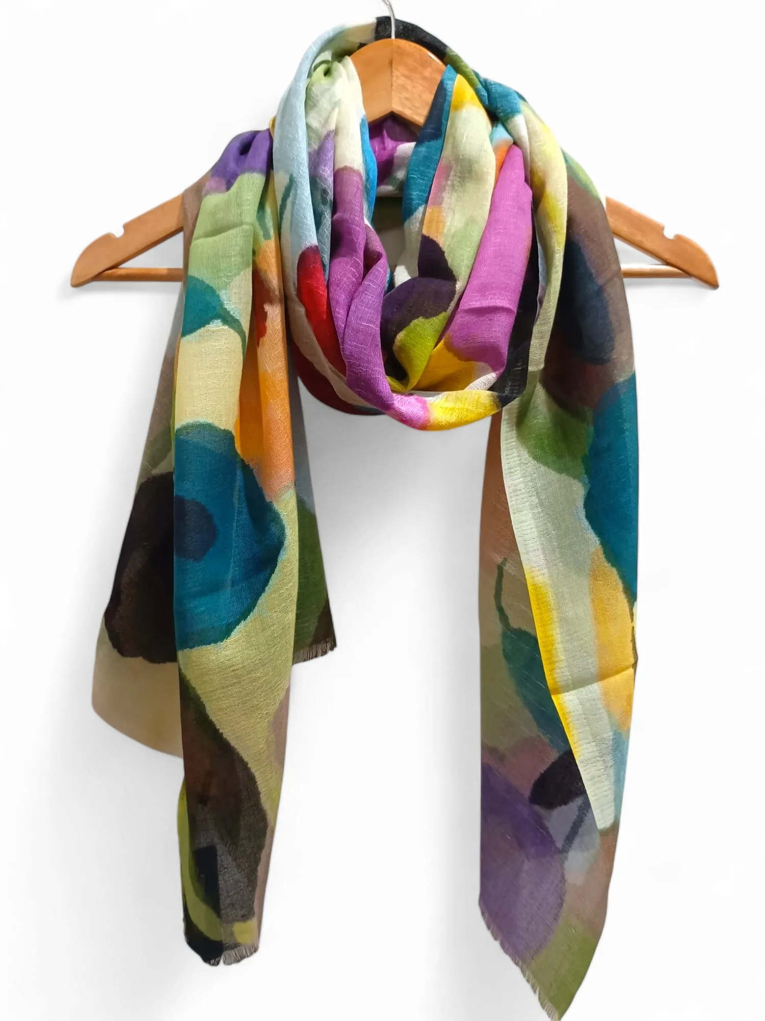 United Fashions - Linen/ Cotton Print Scarves Assorted