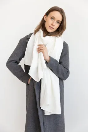 White linen scarf